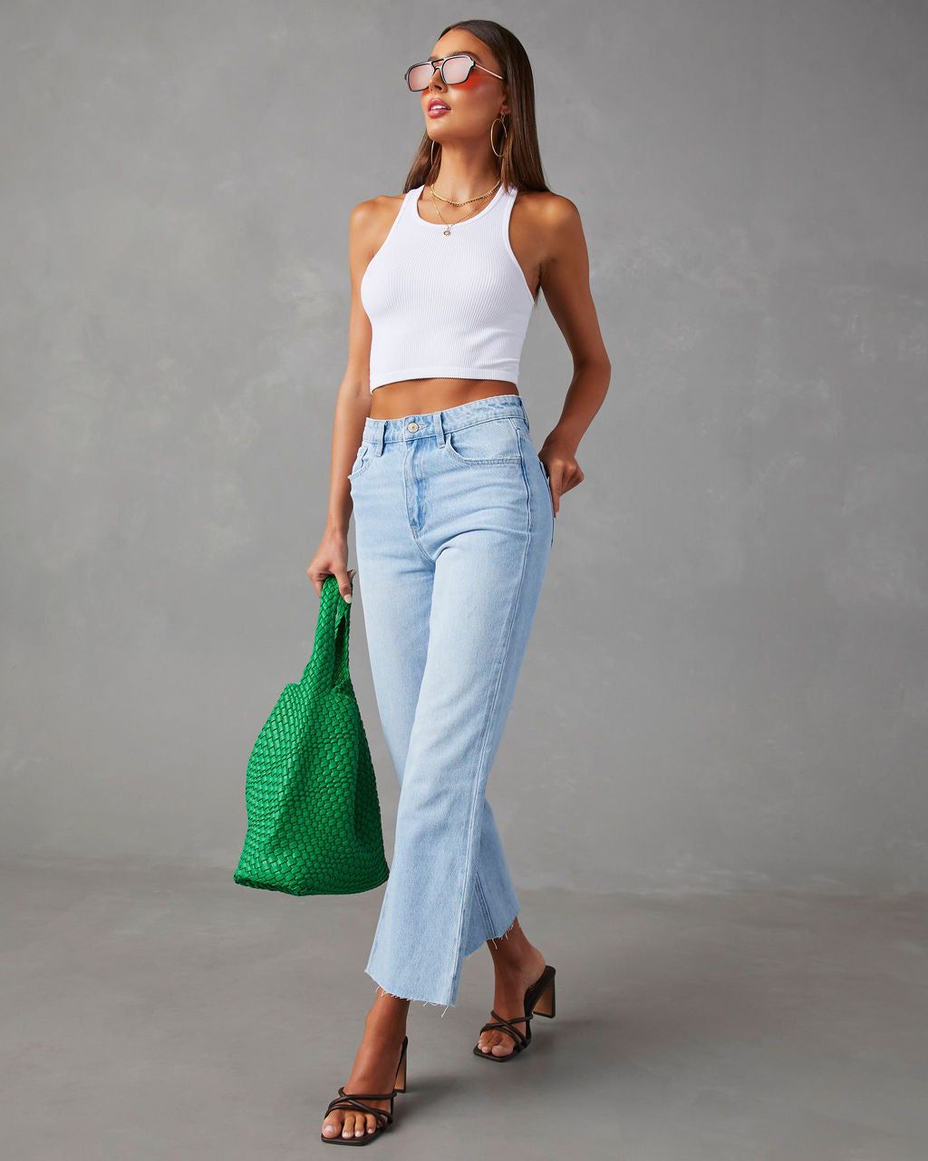 Ryland High Rise Straight Leg Jeans - Light Wash sold by Vici product image thumbnail 3