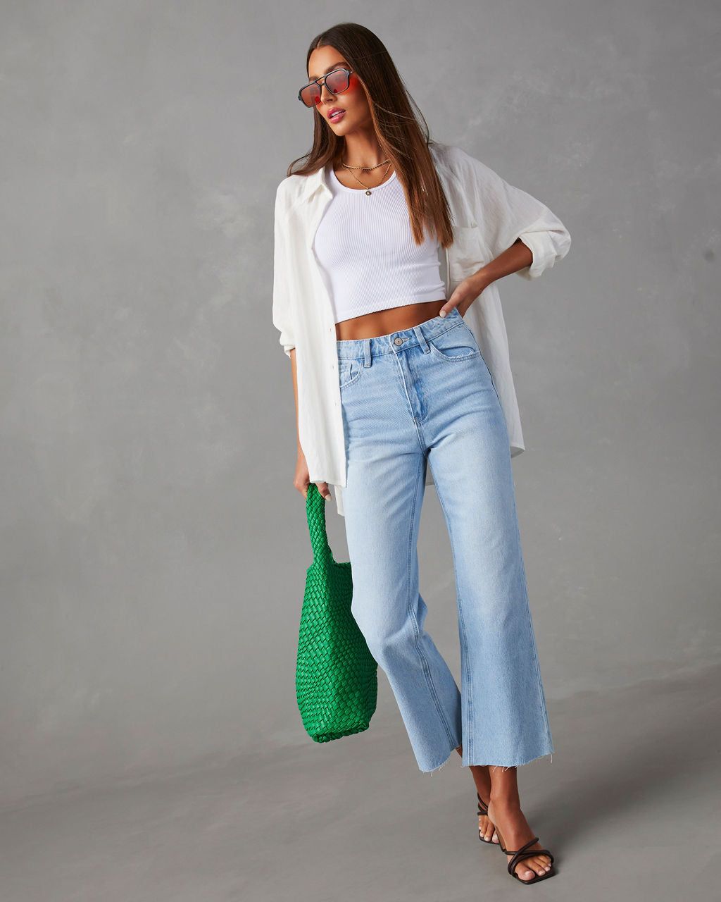 Ryland High Rise Straight Leg Jeans - Light Wash sold by Vici product image thumbnail 5