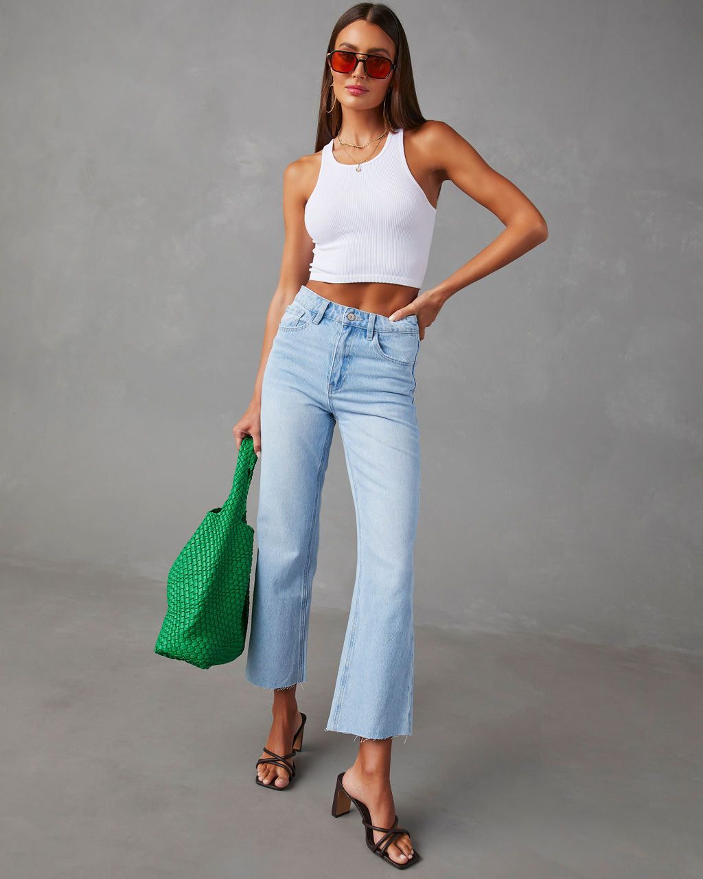 Ryland High Rise Straight Leg Jeans - Light Wash sold by Vici product image thumbnail 7