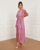 Zora Button Front Cinched Waist Maxi Dress sold by Vici