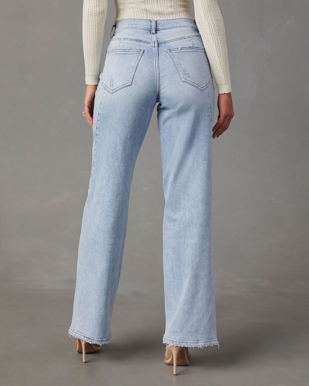 Ansel High Rise Straight Leg Jeans - Light Wash - SALE sold by Vici product image thumbnail 4