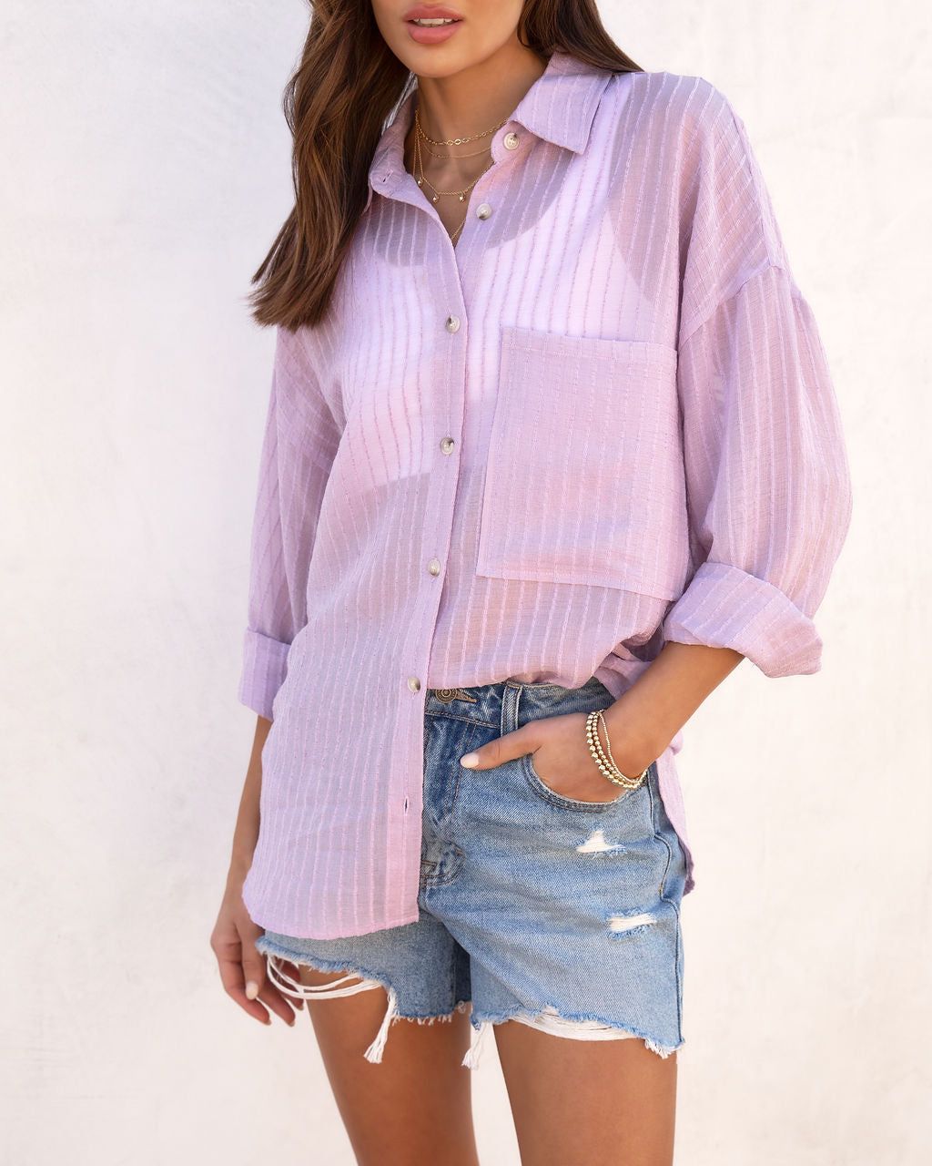 Jess Button Down Top sold by Vici product image thumbnail 2