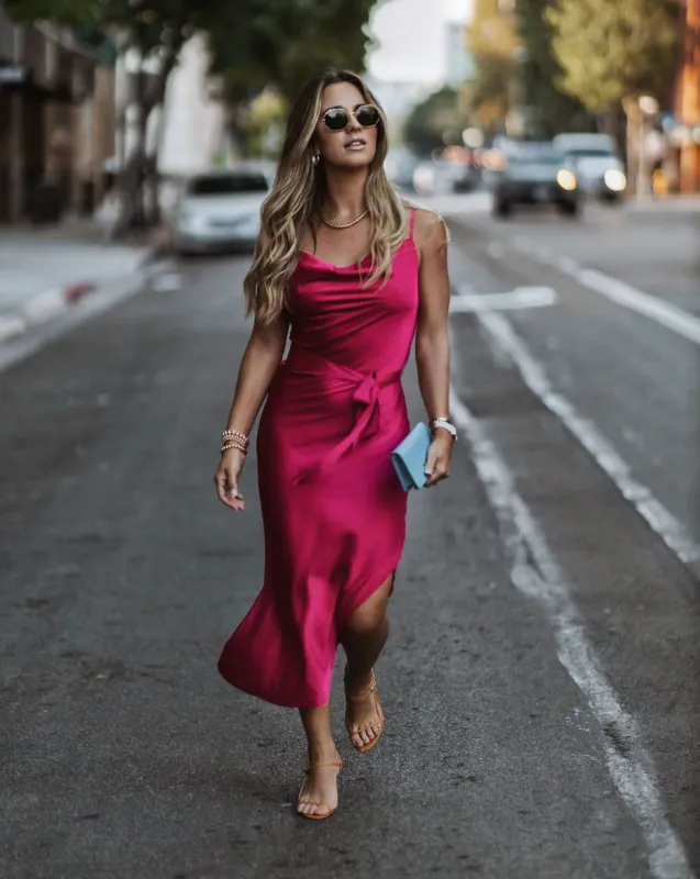 Collette Satin Midi Slip Dress - FINAL SALE sold by Vici