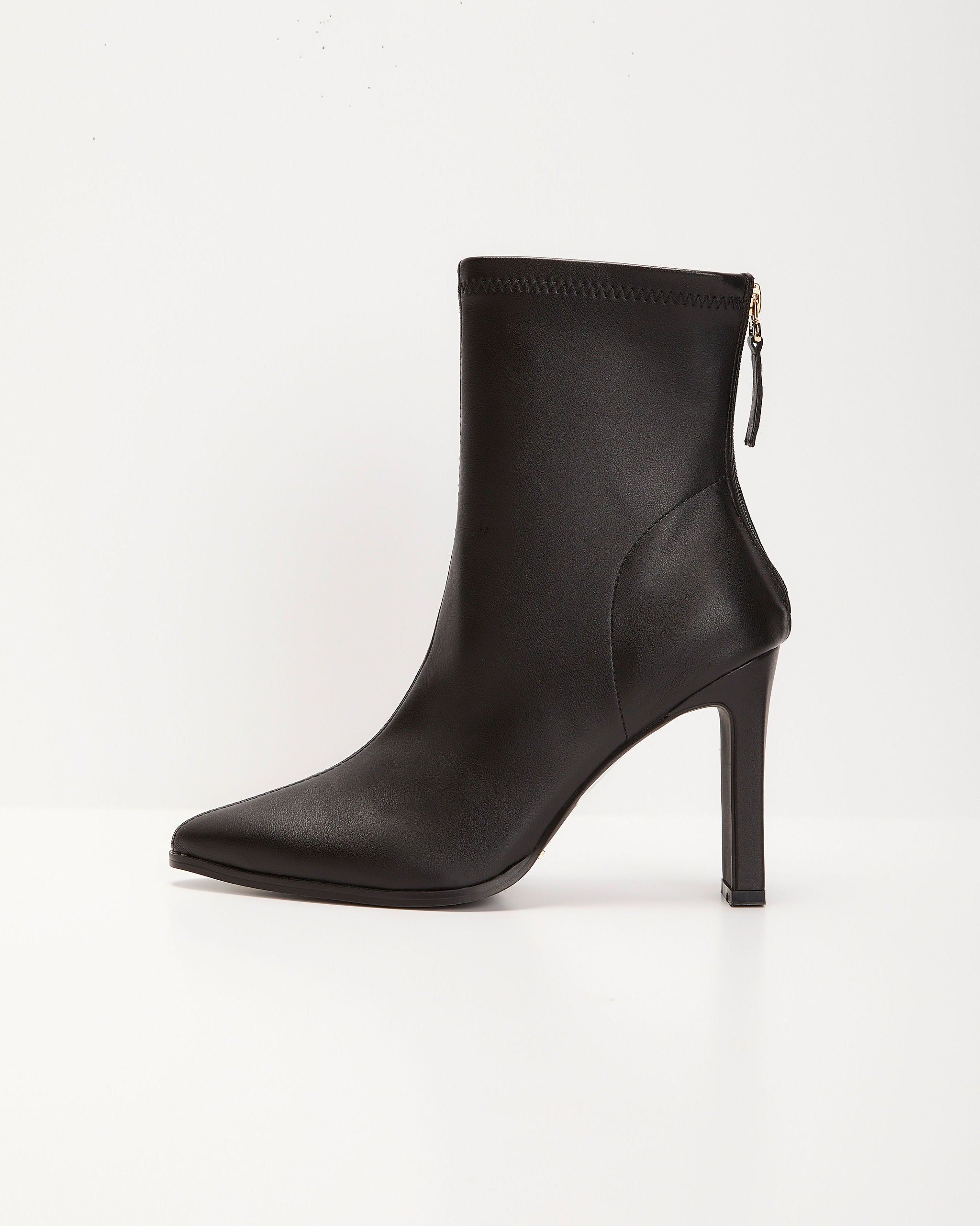 Janelle Faux Leather Ankle Boots sold by Vici