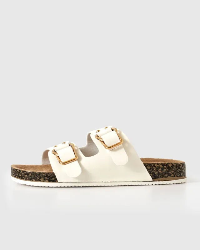 Luka Faux Leather Sandal - White - LAST CHANCE sold by Vici