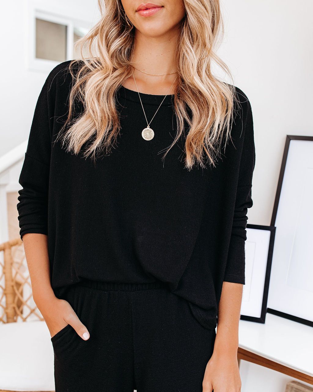 Beauty Sleep Relaxed Knit Top - Black - FINAL SALE sold by Vici product image thumbnail 5