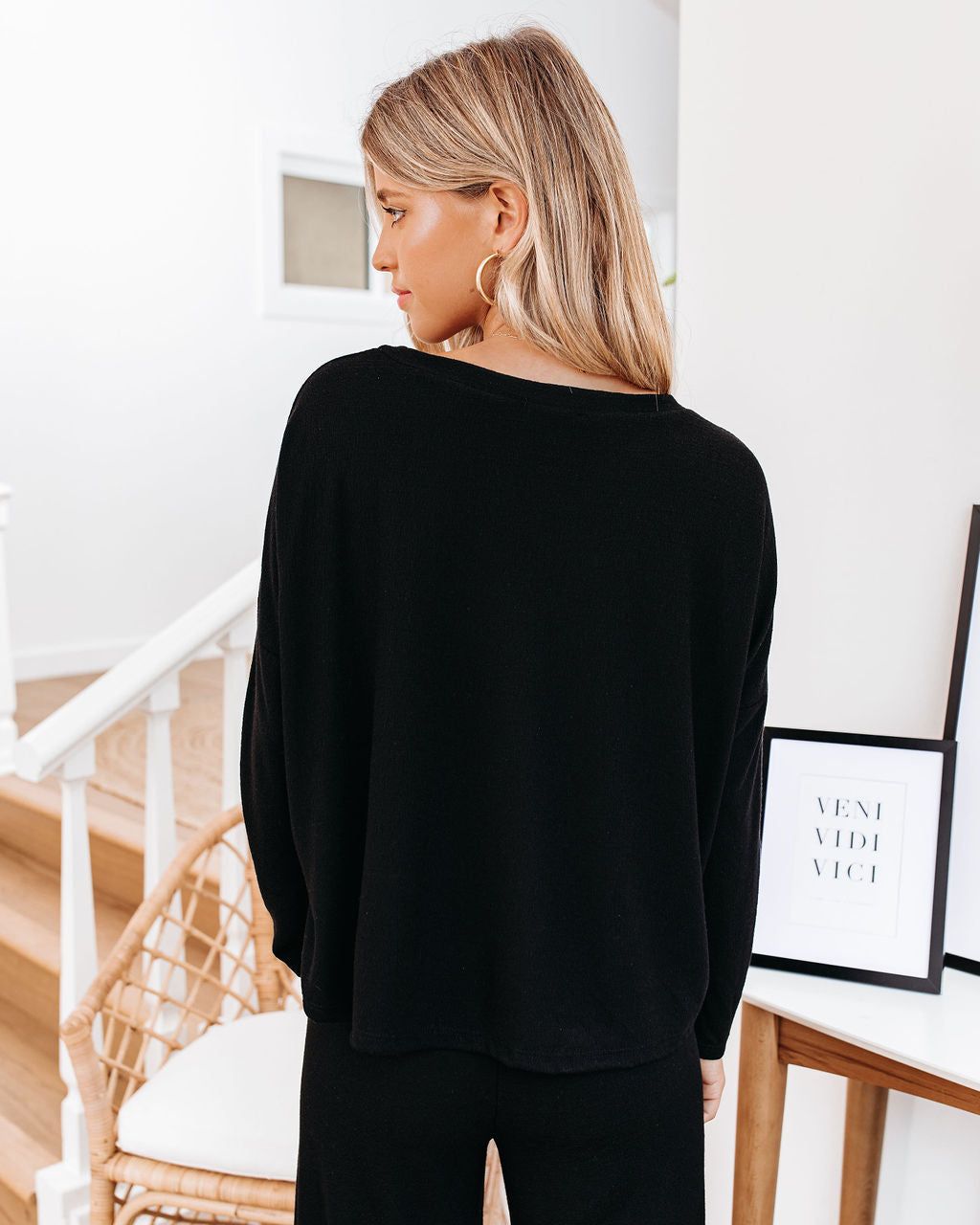 Beauty Sleep Relaxed Knit Top - Black - FINAL SALE sold by Vici product image thumbnail 2