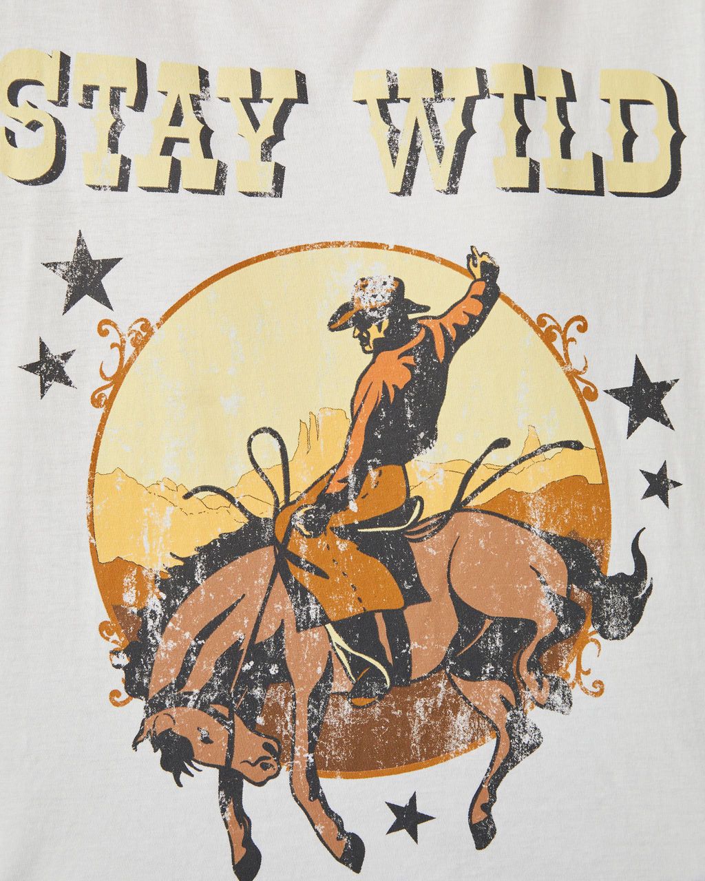 Stay Wild Western Cotton Tee - Ivory - FINAL SALE sold by Vici product image thumbnail 4
