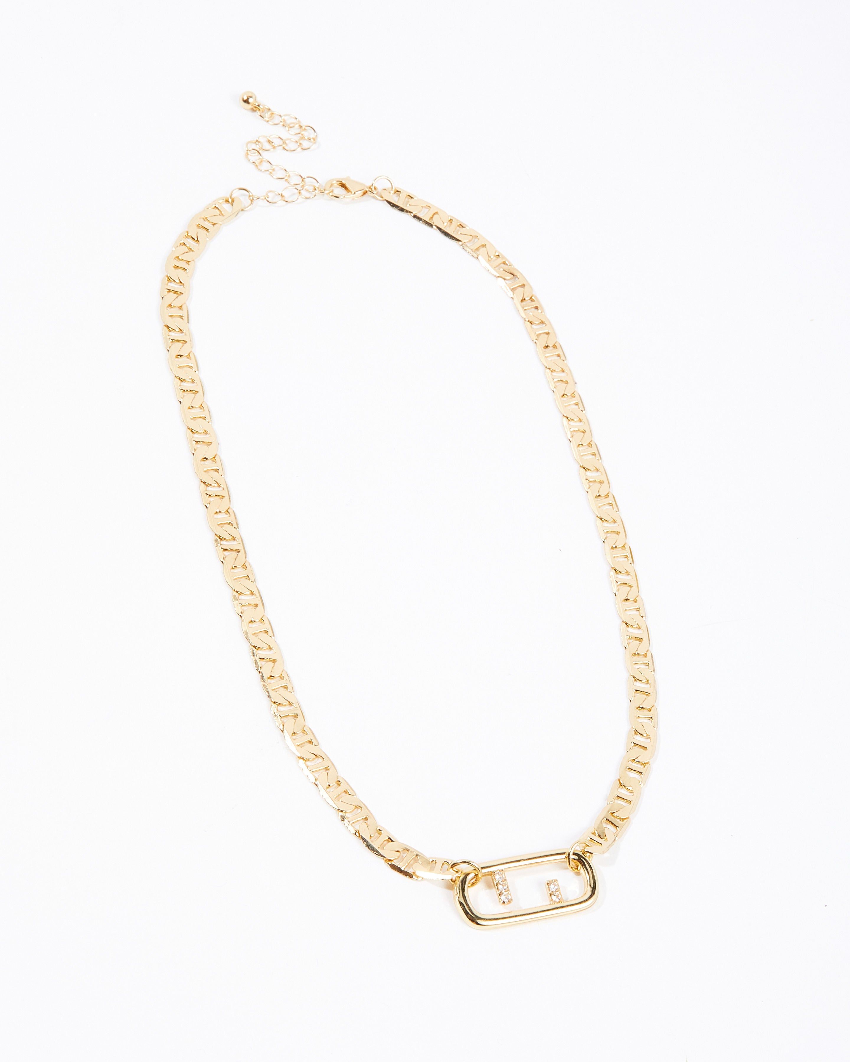 Adeena Clip Charm Necklace - Gold sold by Vici