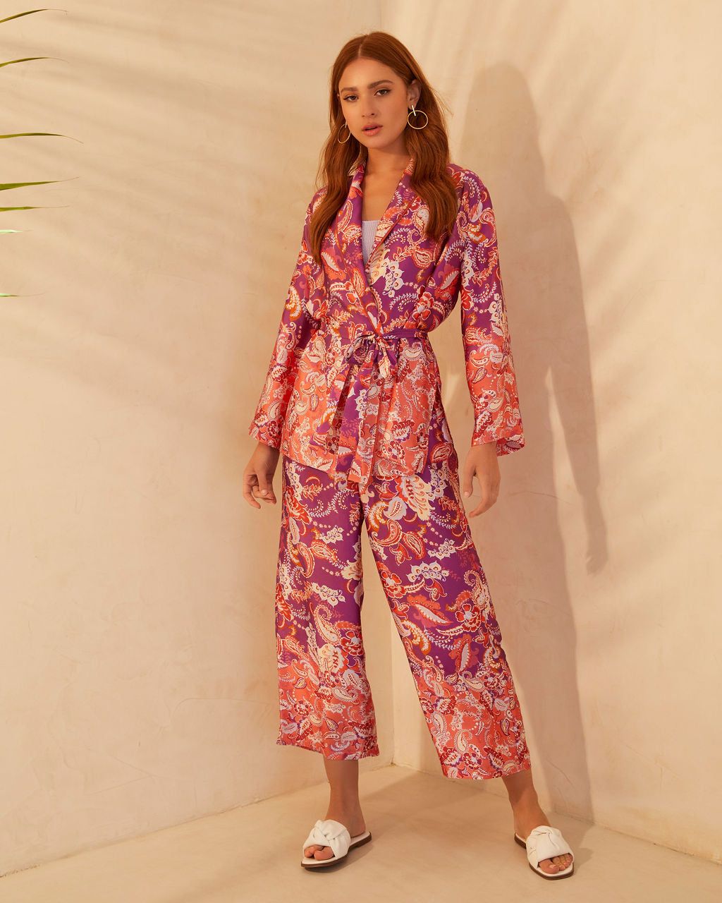 Merryn Satin Kimono - Plum - FINAL SALE sold by Vici product image thumbnail 5