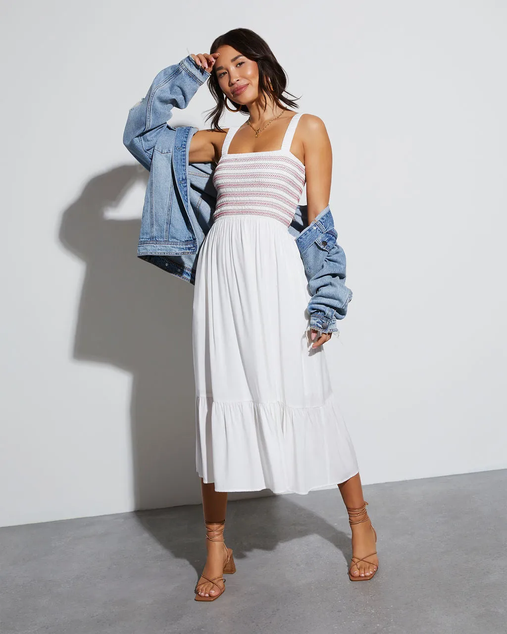 Simply Darling Square Neck Midi Dress sold by Vici