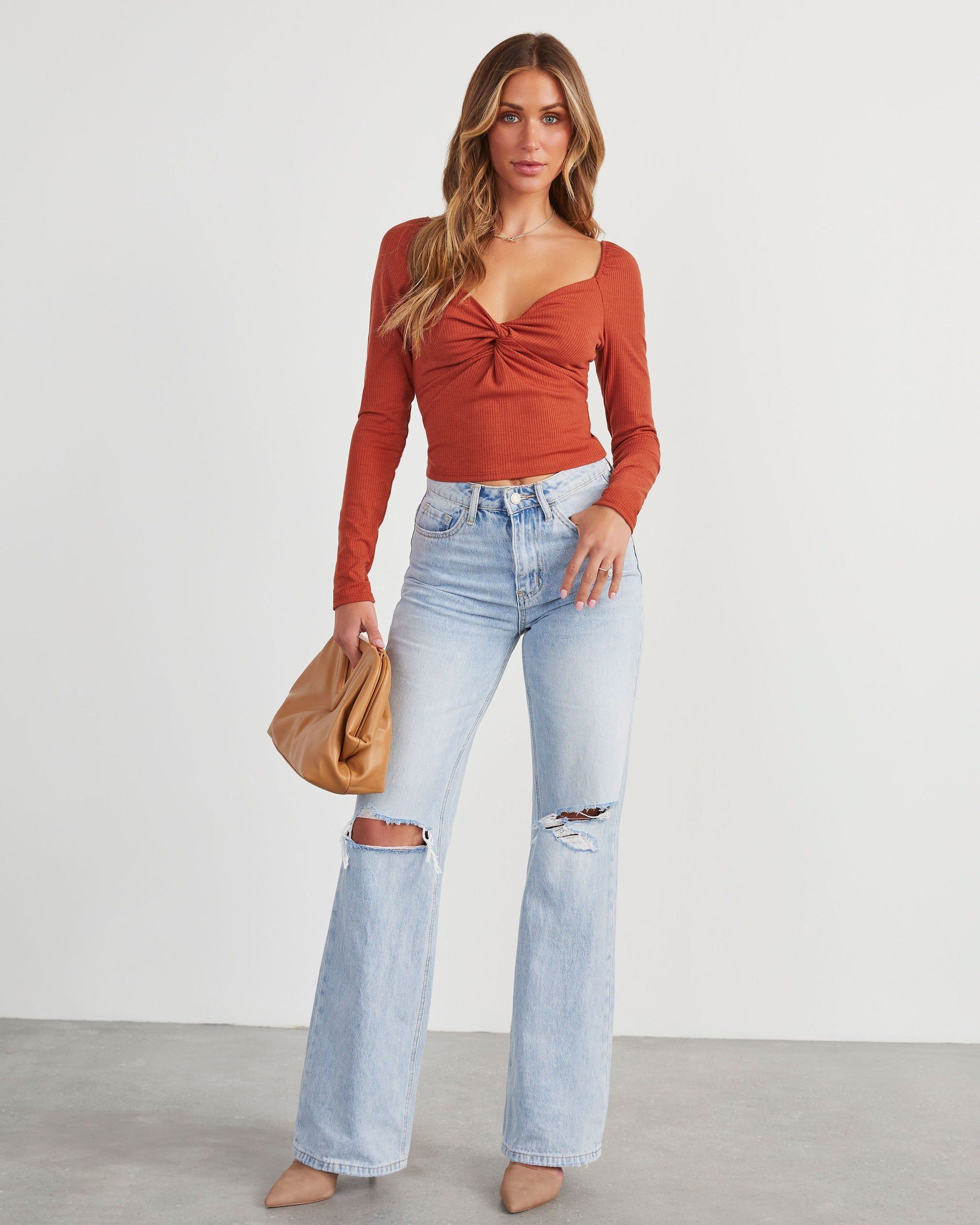 Rozalia Twisted Front Long Sleeve Top sold by Vici product image thumbnail 3