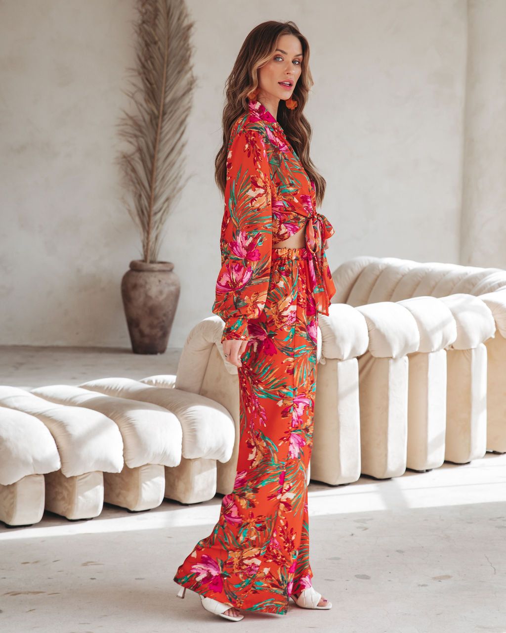 Coral Reef Sunsets Front Tie Top - FINAL SALE sold by Vici product image thumbnail 5