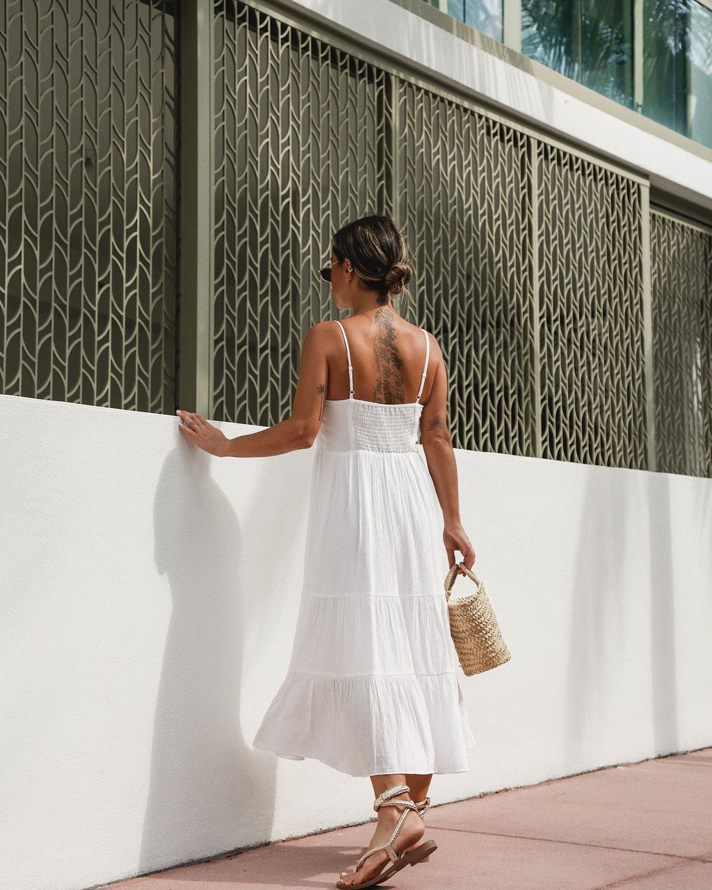 Calm Waters Linen Blend Midi Dress sold by Vici product image thumbnail 4