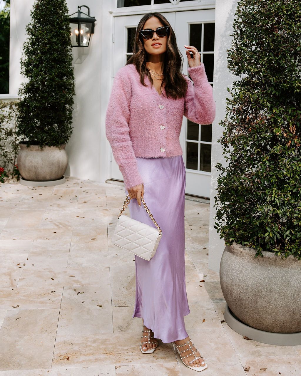 Naya Satin Midi Skirt - Lilac - FINAL SALE sold by Vici product image thumbnail 7