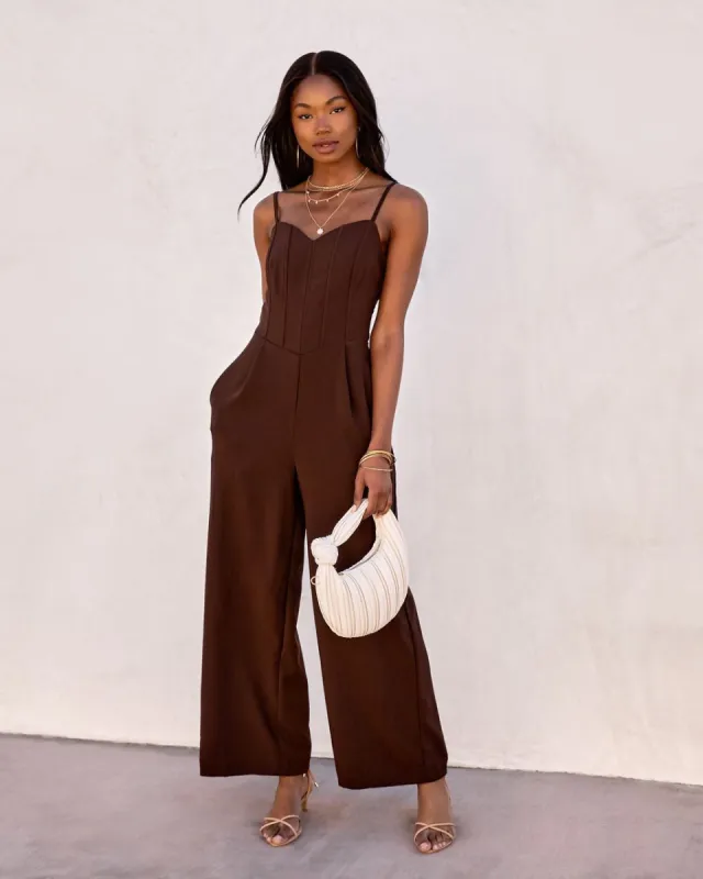 Kourtnee Corset Pocketed Jumpsuit sold by Vici