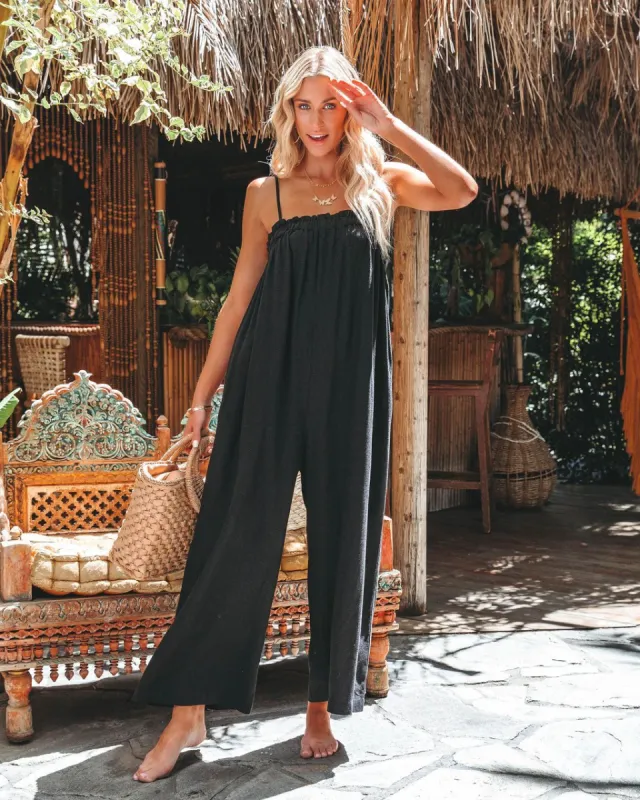 Live With Sunshine Linen Blend Pocketed Jumpsuit sold by Vici