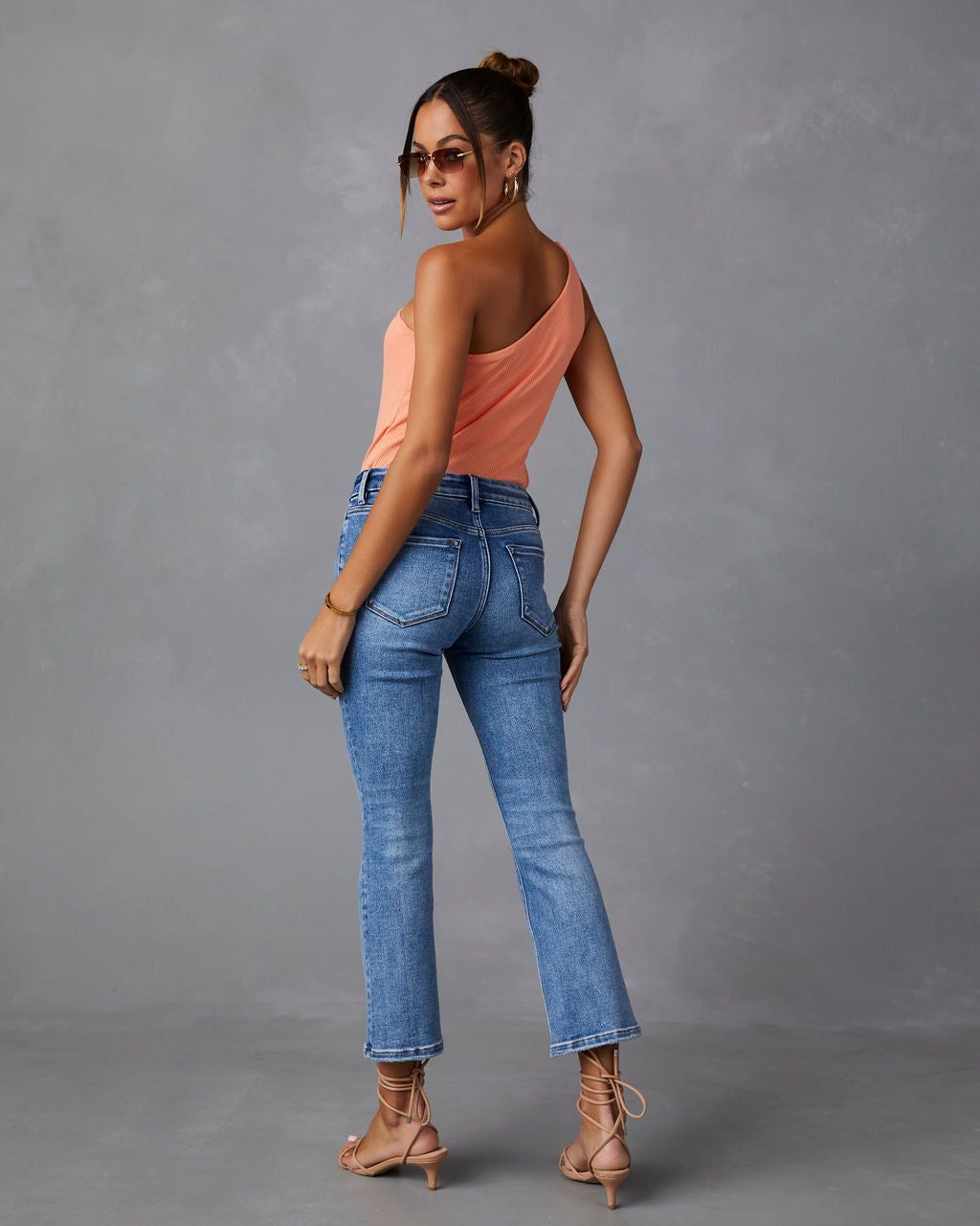 May Mid Rise Cropped Flare Jeans – sold by Vici product image thumbnail 5
