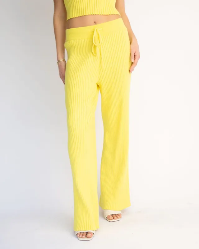 Laid Back Luxe Ribbed Drawstring Pants sold by Vici