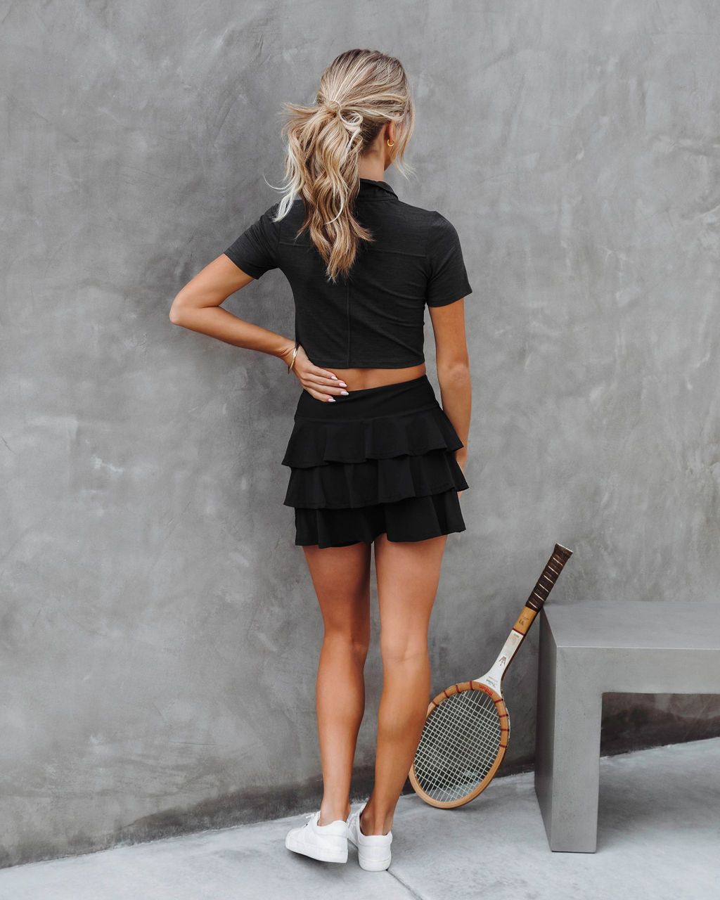 Court Rival Half Zip Crop Top - Black - FINAL SALE sold by Vici product image thumbnail 8