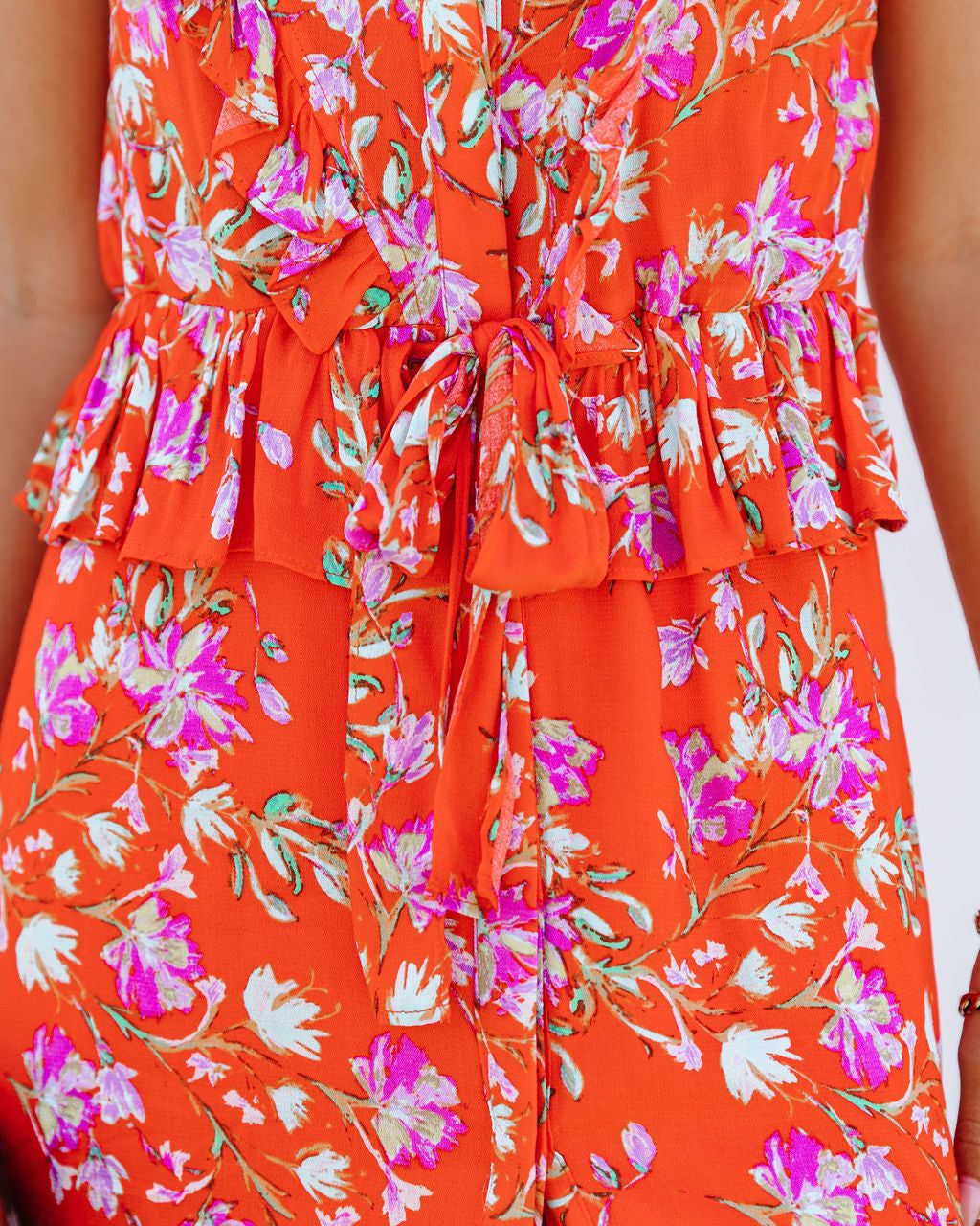 Those Summer Nights Floral Ruffle Maxi Dress - FINAL SALE sold by Vici product image thumbnail 4