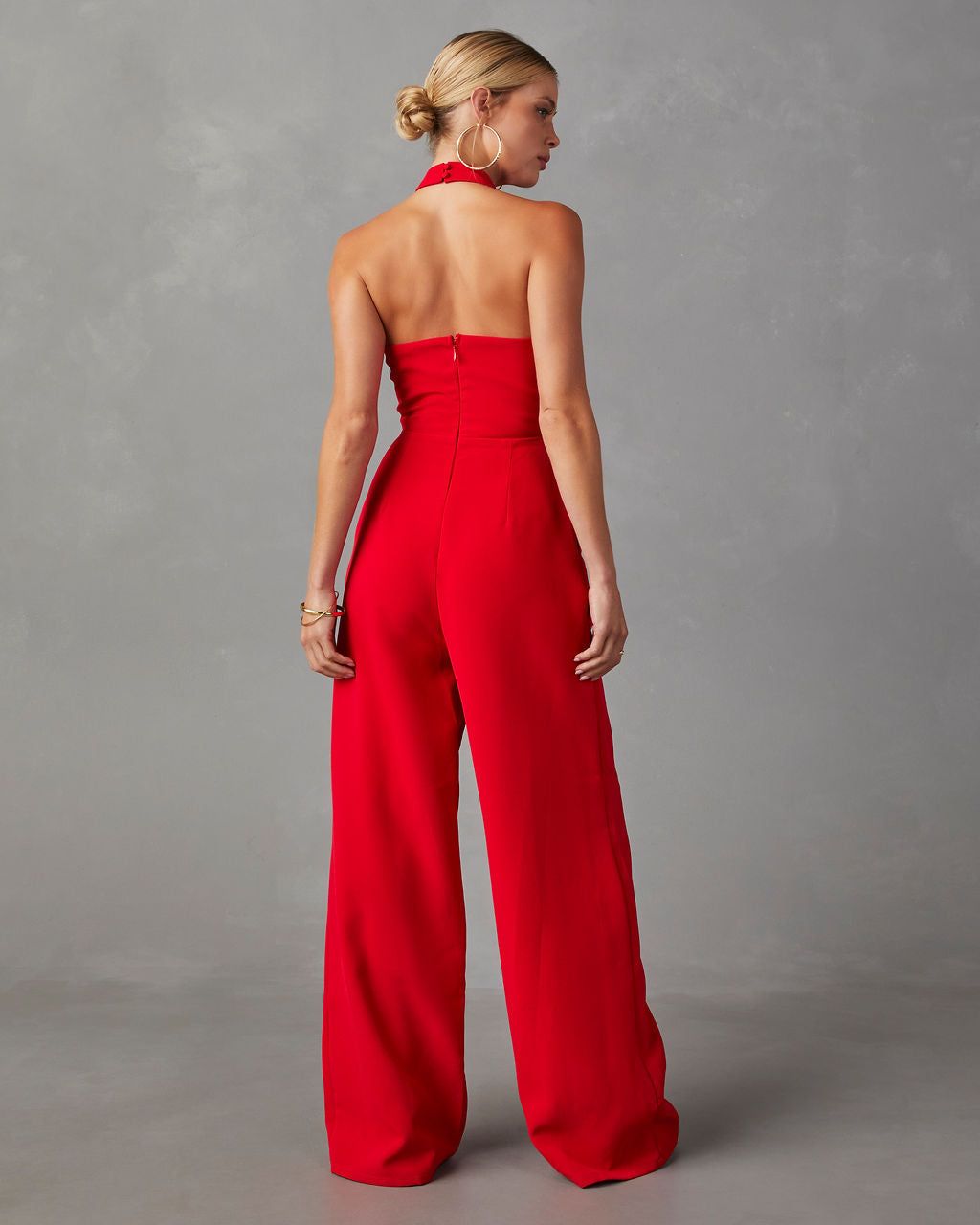 Salem Halter Neck Wide Leg Jumpsuit sold by Vici product image thumbnail 4