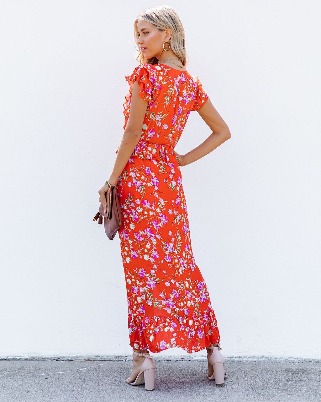Those Summer Nights Floral Ruffle Maxi Dress - FINAL SALE sold by Vici product image thumbnail 2