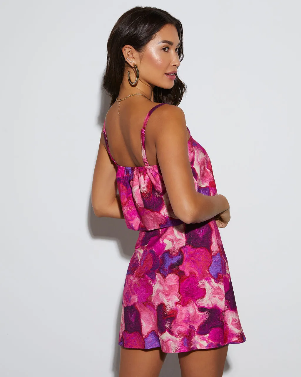 Monique Satin Printed Crop Top sold by Vici product image thumbnail 4