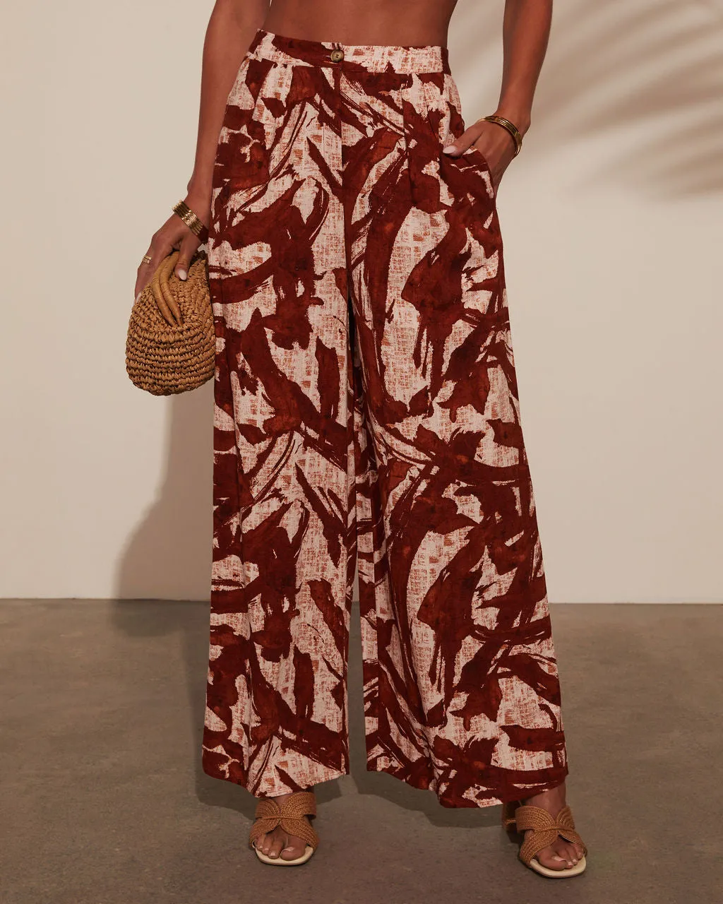 Madrid Wide Leg Printed Pants sold by Vici product image thumbnail 2