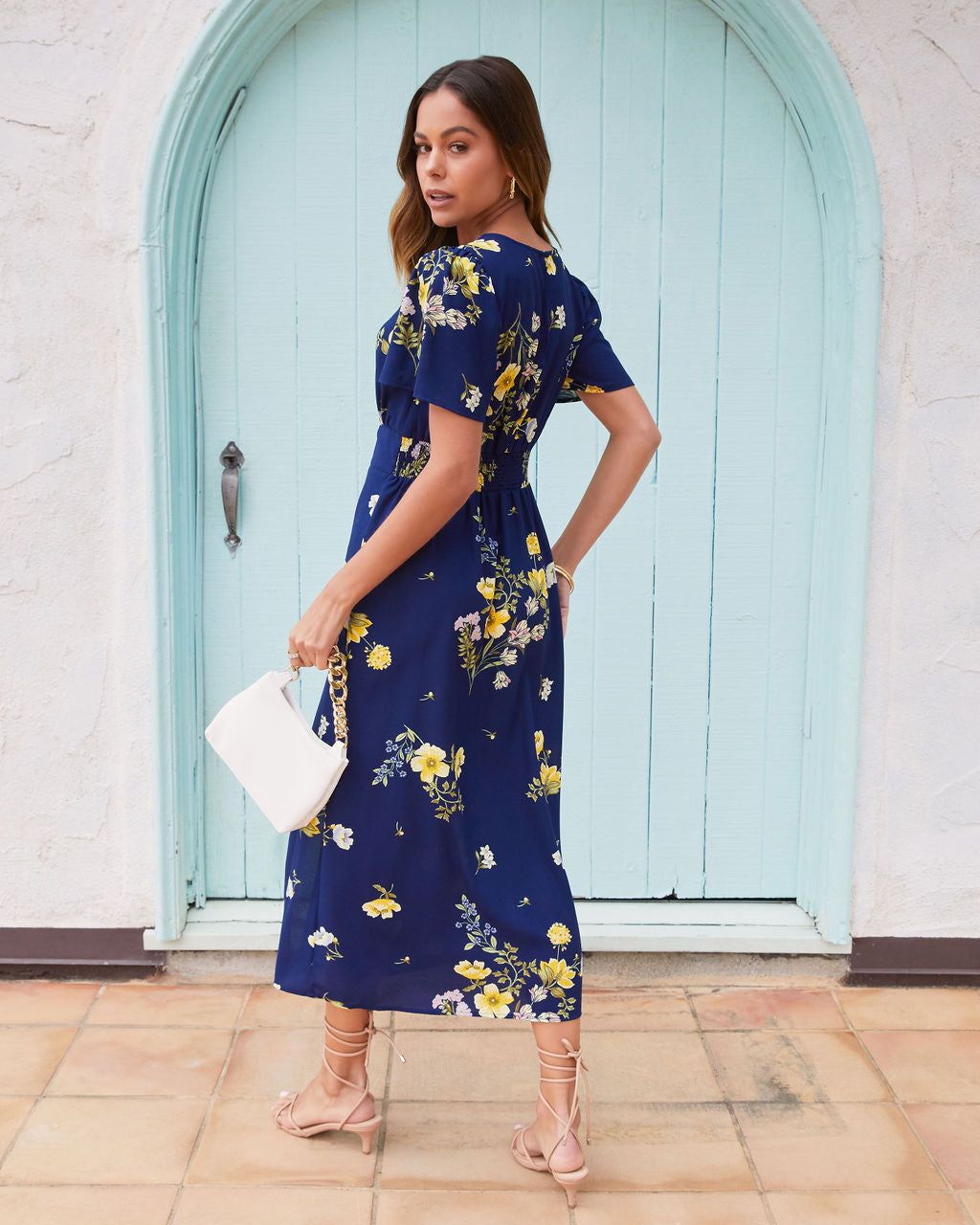 Jada Floral Slit Midi Dress sold by Vici product image thumbnail 4