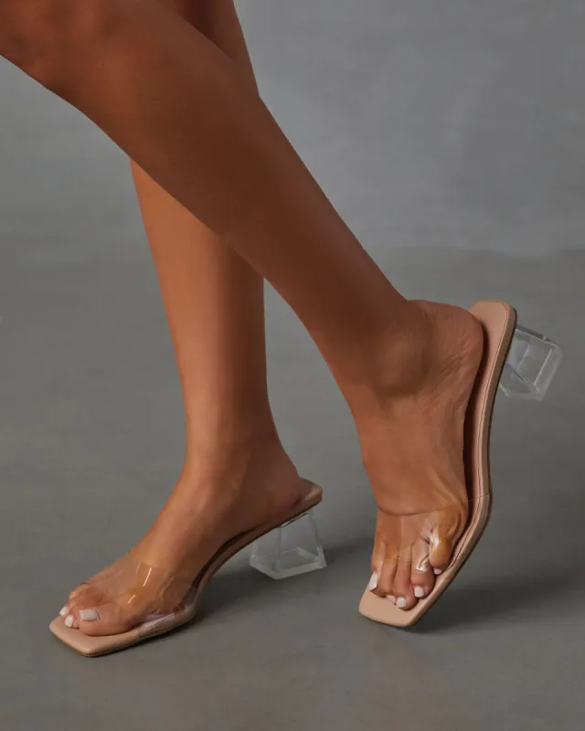 Xava Clear Heeled Sandal sold by Vici