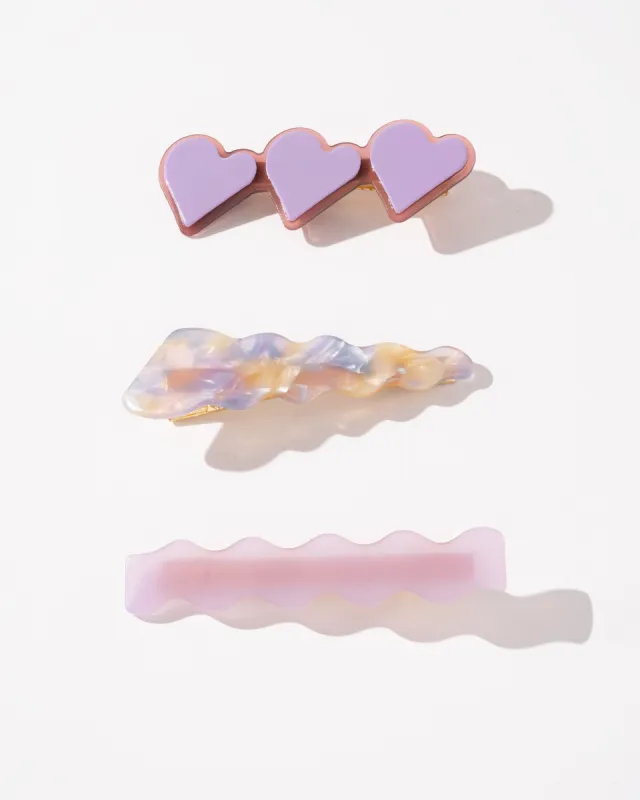 Angelina Heart Hair Clip Set sold by Vici