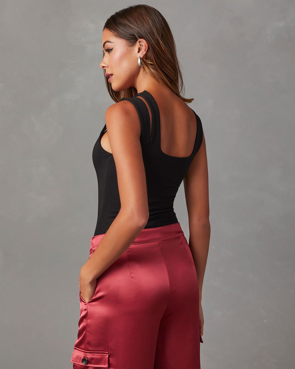 Saison Cutout One Shoulder Knit Bodysuit sold by Vici product image thumbnail 4