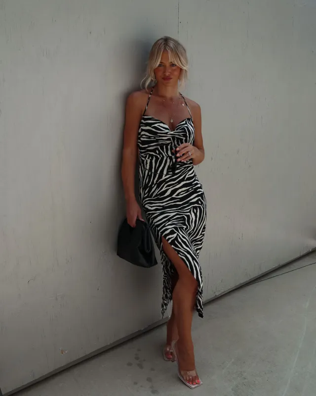 Nocturnal Printed Midi Dress sold by Vici