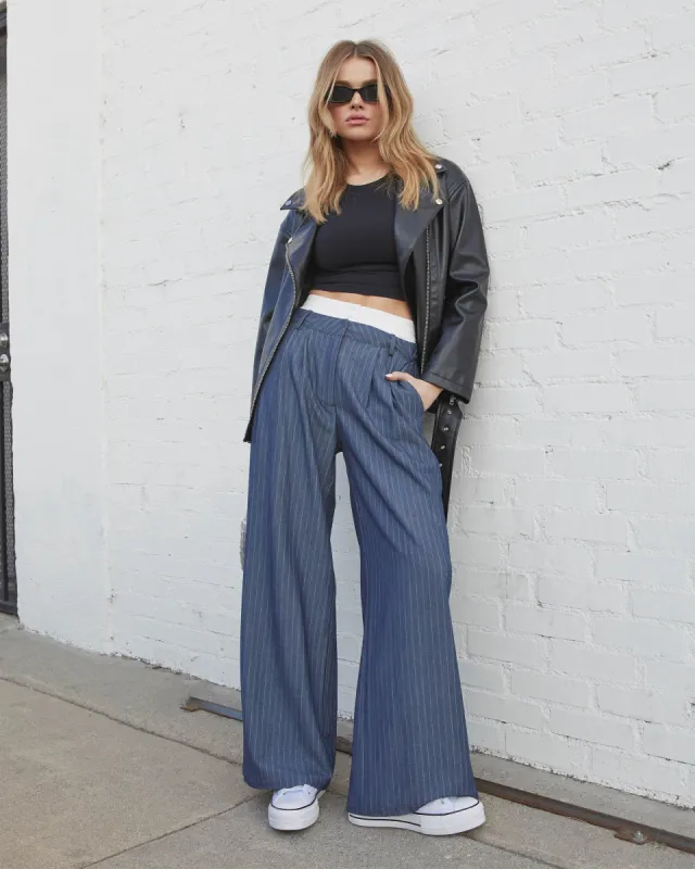 Vetta Low Rise Wide Leg Trouser Pants sold by Vici
