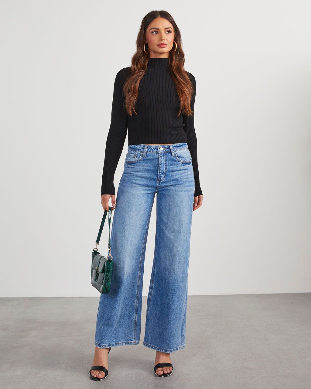 Izora High Rise Wide Leg Jeans sold by Vici product image thumbnail 4