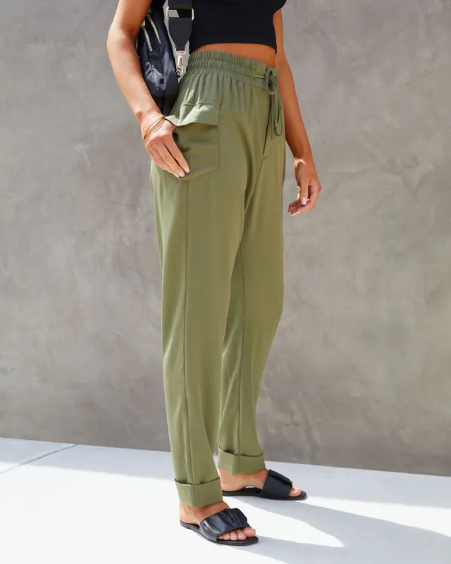 Hey Jane Drawstring Cargo Joggers sold by Vici