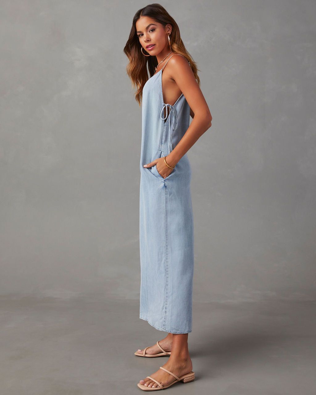 Fontana Tencel Jumpsuit - Light Denim Blue - SALE sold by Vici product image thumbnail 5