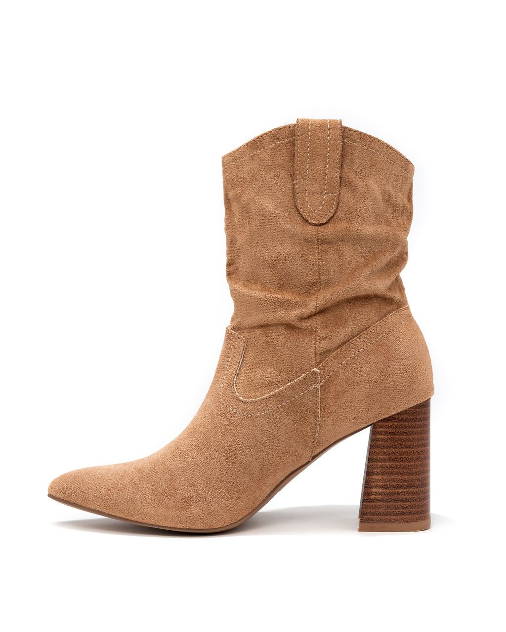 Dev Faux Suede Heeled Bootie sold by Vici product image thumbnail 2