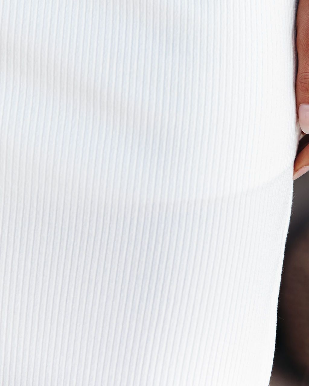 Luna Ribbed Knit Midi Dress - White - SALE sold by Vici product image thumbnail 4
