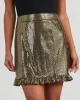 Lesley Metallic Mini Skirt sold by Vici
