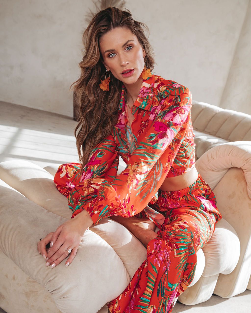 Coral Reef Sunsets Wide Leg Pants - FINAL SALE sold by Vici product image thumbnail 7