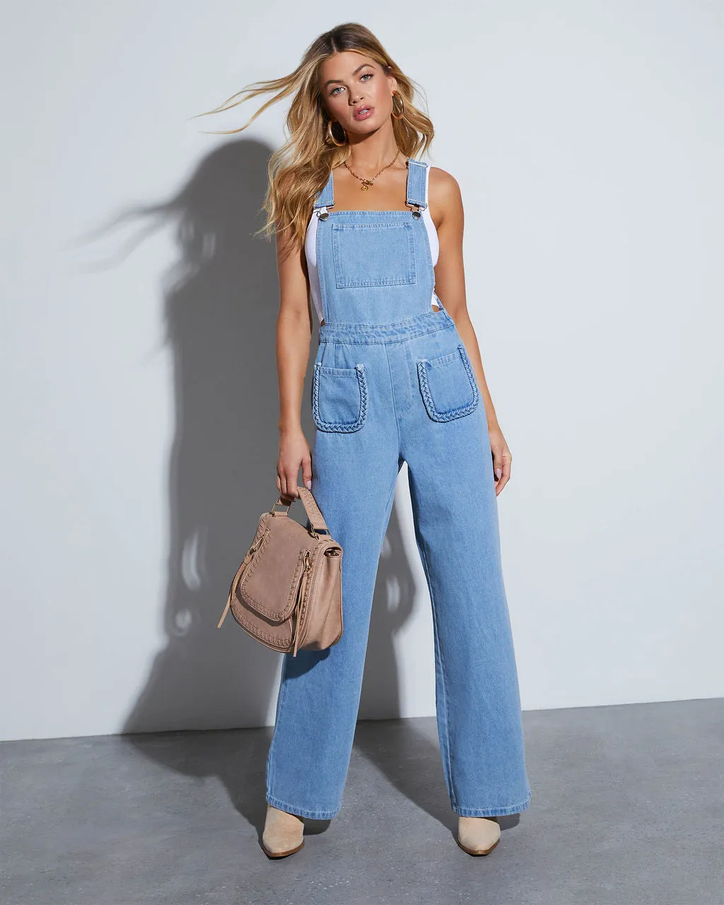 Merissa Wide Leg Overalls sold by Vici