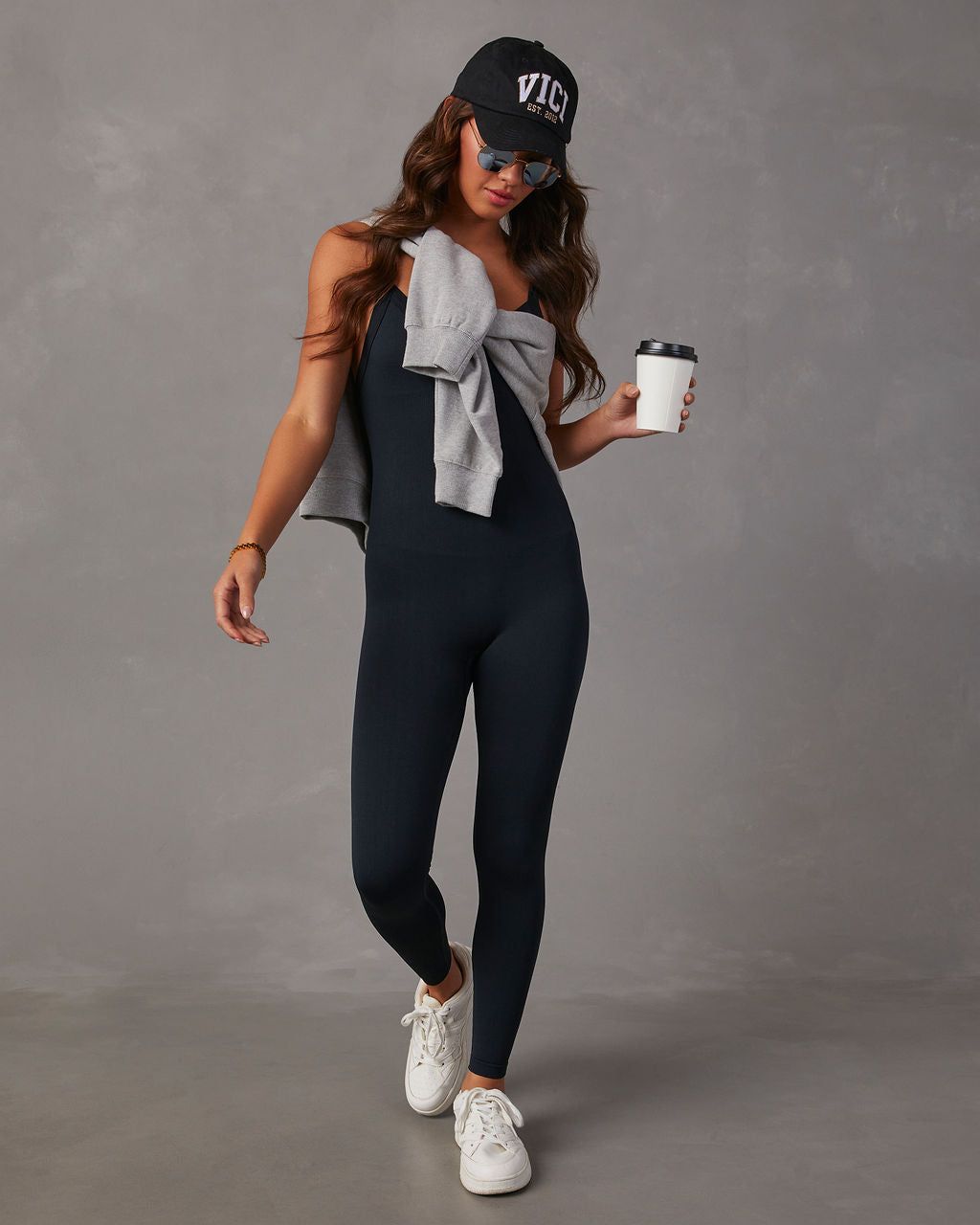 Sabina Active Jumpsuit - Black sold by Vici