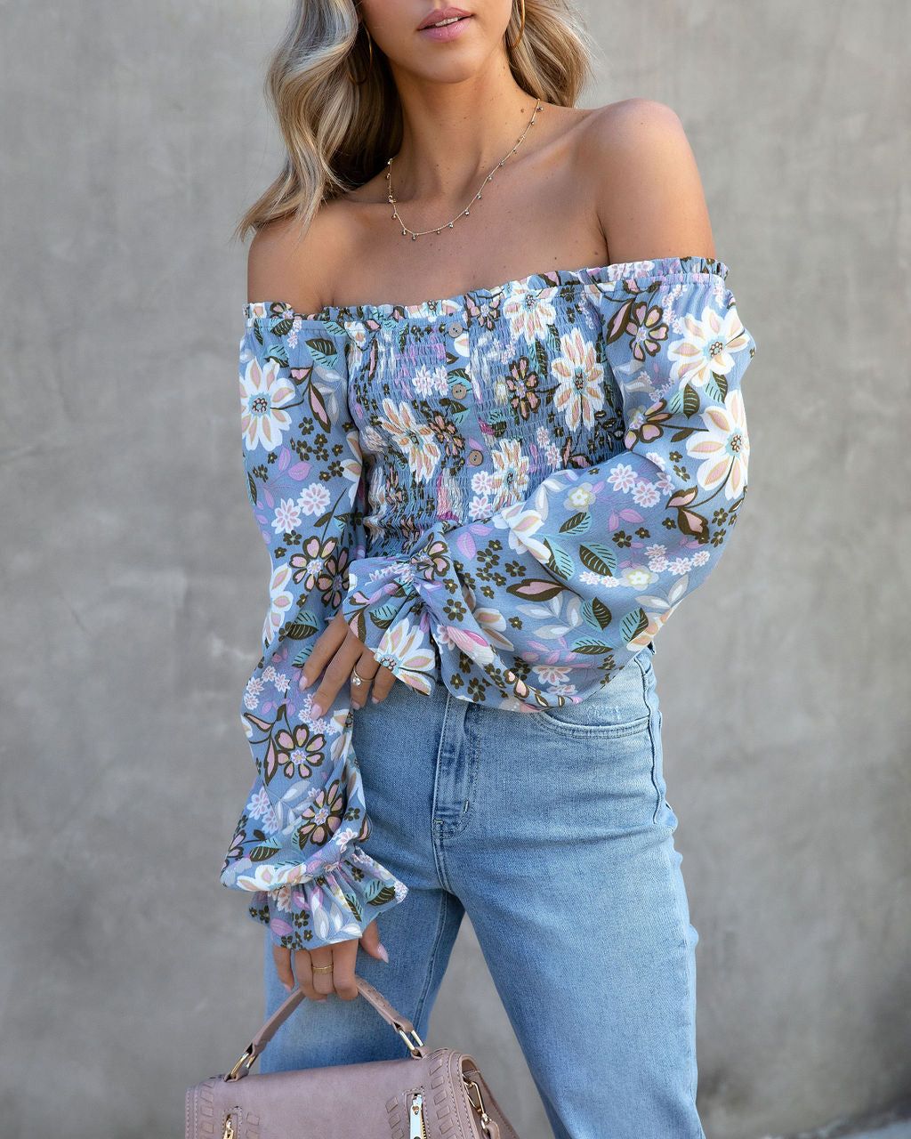 Alessi Floral Smocked Top - FINAL SALE sold by Vici product image thumbnail 2