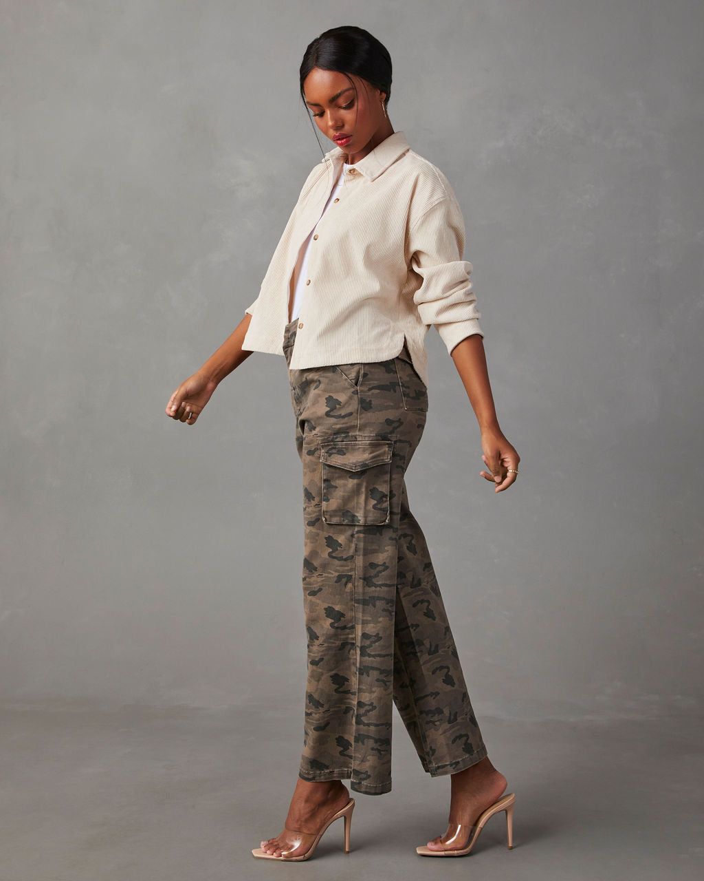 Santoro Corduroy Button Down Top - Sand - SALE sold by Vici product image thumbnail 6