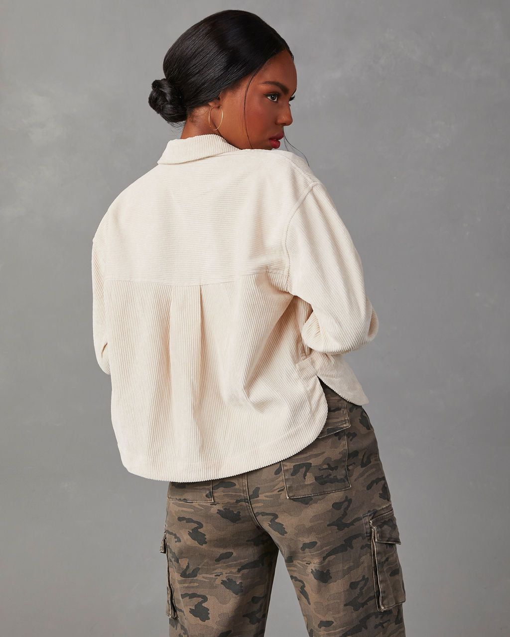 Santoro Corduroy Button Down Top - Sand - SALE sold by Vici product image thumbnail 4