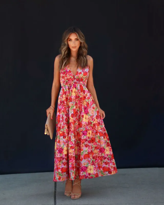 Katana Floral Pocketed Maxi Dress - LAST CHANCE sold by Vici