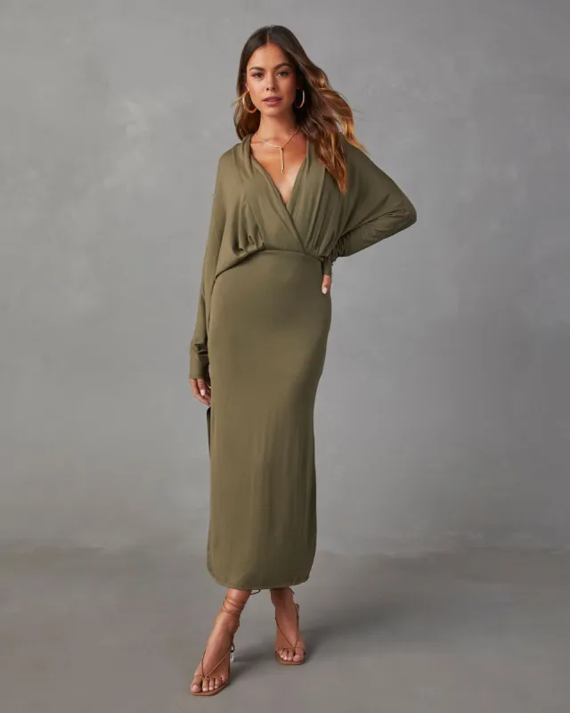 Kairo Draped Maxi Dress sold by Vici