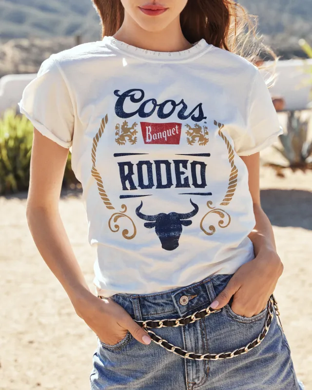 Coors Banquet Rodeo Cotton Distressed Tee - FINAL SALE sold by Vici